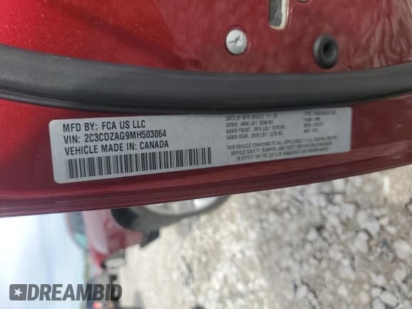 ✅ 2021 Dodge Challenger SXT • VIN: 2C3CDZAG9MH503064 • Lot: 85258995. Wystawiony na Copart z przebiegiem 63 552 mil. Bezpłatny archiwum sprzedaży aukcyjnych z USA i szczegółowy raport historii pojazdu na DreamBid. Zdjęcie 12.