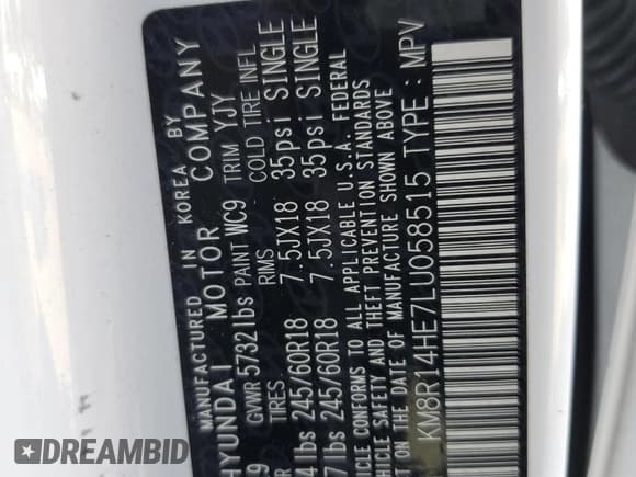 ✅ 2020 Hyundai Palisade SE • VIN: KM8R14HE7LU058515 • Лот: 46188295. Опубликован ранее на Copart с пробегом 95 093 миль. Бесплатный доступ к архиву аукционных продаж из США и подробный отчёт об истории автомобиля на DreamBid. Изображение 15.