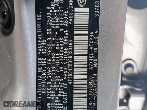 ✅ 2016 Toyota Avalon Limited • VIN: 4T1BD1EB3GU050466 • Лот: 84590095. Опубликован ранее на Copart с пробегом 130 861 миль. Бесплатный доступ к архиву аукционных продаж из США и подробный отчёт об истории автомобиля на DreamBid. Изображение 12.