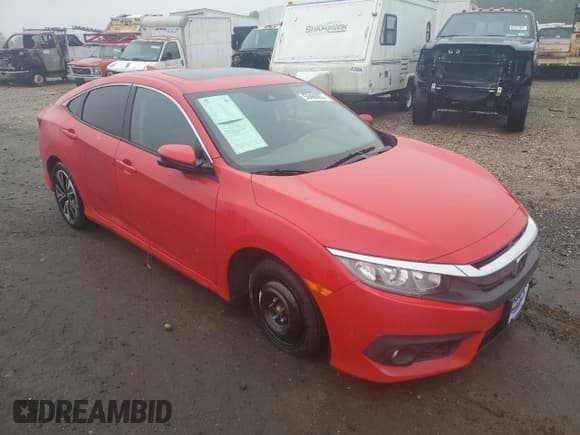 ✅ 2016 Honda Civic EX-L • VIN: 2HGFC1F8XGH648442 • Лот: 61402544. Опубликован ранее на Copart с пробегом 66 003 миль. Бесплатный доступ к архиву аукционных продаж из США и подробный отчёт об истории автомобиля на DreamBid. Изображение 1.