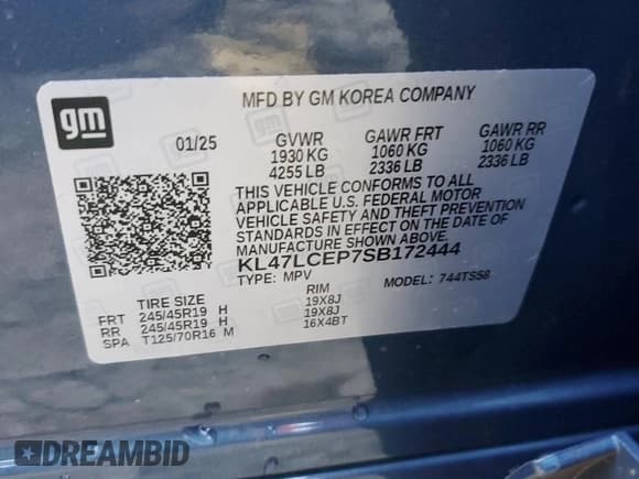 ✅ 2025 Buick Envista Avenir • VIN: KL47LCEP7SB172444 • Lot: 70647605. Wystawiony na Copart z przebiegiem 7 141 mil. Bezpłatny archiwum sprzedaży aukcyjnych z USA i szczegółowy raport historii pojazdu na DreamBid. Zdjęcie 12.