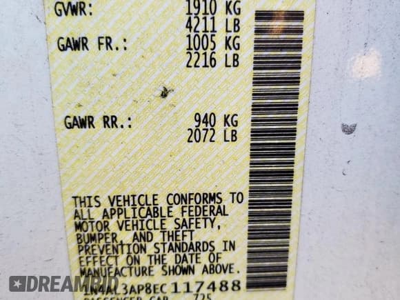 ✅ 2014 Nissan Altima SL • VIN: 1N4AL3AP8EC117488 • Lot: 90816915. Wystawiony na Copart z przebiegiem 202 566 mil. Bezpłatny archiwum sprzedaży aukcyjnych z USA i szczegółowy raport historii pojazdu na DreamBid. Zdjęcie 12.