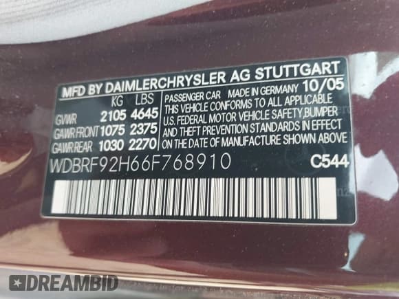 ✅ 2006 Mercedes-Benz C 280 Luxury • VIN: WDBRF92H66F768910 • Lot: 42352590. Wystawiony na IAAI z przebiegiem Nie podano. Bezpłatny archiwum sprzedaży aukcyjnych z USA i szczegółowy raport historii pojazdu na DreamBid. Zdjęcie 9.