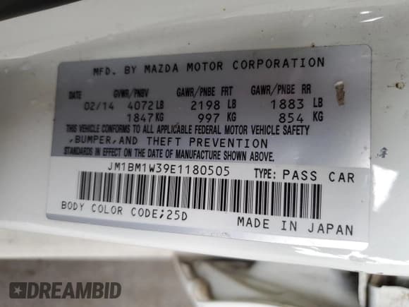 ✅ 2014 Mazda 3 S Grand Touring • VIN: JM1BM1W39E1180505 • Lot: 85932995. Listed on Copart with 118,523 mi. Free auction sales archive from the USA and detailed vehicle history report at DreamBid. Image 13.