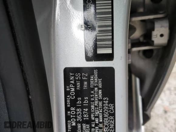 2011 Hyundai Accent GL SE с VIN KMHCM4BC8BU609943, выставлен на аукционе Copart как лот 47803925 с пробегом 101 890 миль миль и Списание • Salvage title. История ставок и продаж доступна на DreamBid. Изображение 14.