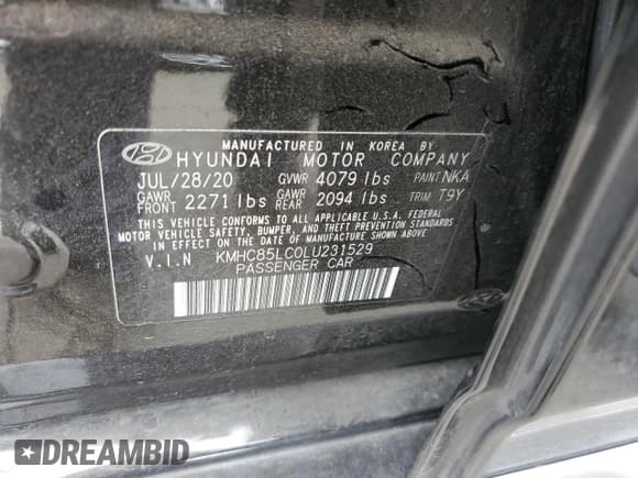 ✅ 2020 Hyundai Ioniq SEL • VIN: KMHC85LC0LU231529 • Lot: 43837525. Wystawiony na Copart z przebiegiem 29 395 mil. Bezpłatny archiwum sprzedaży aukcyjnych z USA i szczegółowy raport historii pojazdu na DreamBid. Zdjęcie 12.