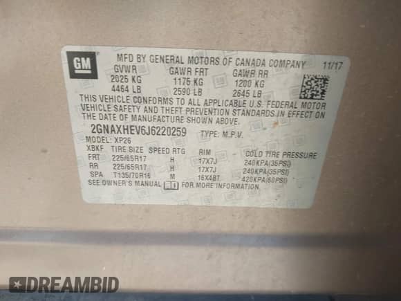 2018 Chevrolet Equinox LS с VIN 2GNAXHEV6J6220259, выставлен на аукционе IAAI как лот 42705158 с пробегом 176 928 миль миль и . История ставок и продаж доступна на DreamBid. Изображение 9.