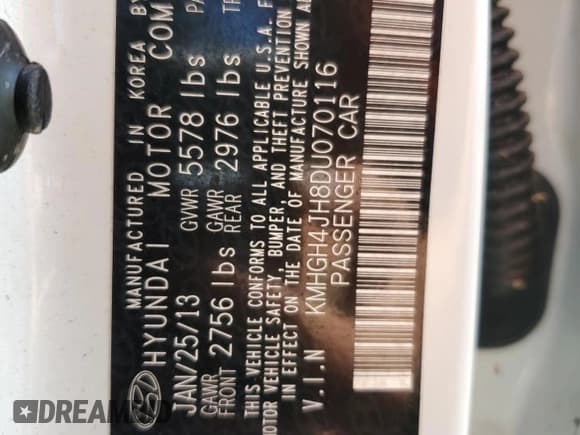 ✅ 2013 Hyundai Equus Signature • VIN: KMHGH4JH8DU070116 • Лот: 56278165. Опубликован ранее на Copart с пробегом 170 895 миль. Бесплатный доступ к архиву аукционных продаж из США и подробный отчёт об истории автомобиля на DreamBid. Изображение 12.