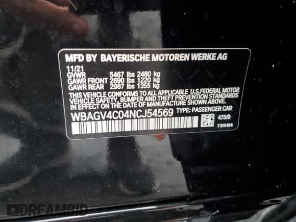 ✅ 2022 BMW 8 Series 840i • VIN: WBAGV4C04NCJ54569 • Лот: 61818223. Опубликован ранее на Copart с пробегом 23 680 миль. Бесплатный доступ к архиву аукционных продаж из США и подробный отчёт об истории автомобиля на DreamBid. Изображение 12.