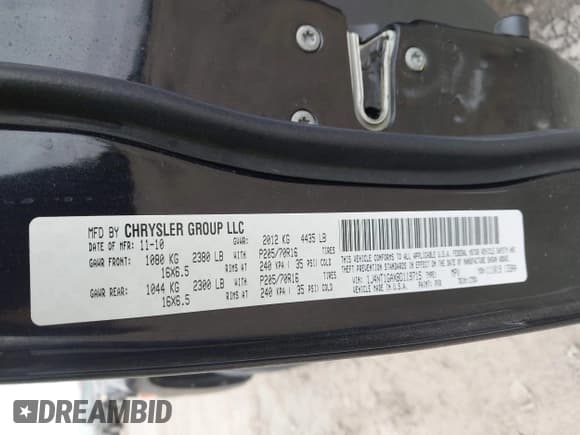 ✅ 2011 Jeep Patriot Latitude • VIN: 1J4NT1GAXBD119715 • Lot: 43808177. Listed on IAAI with 126,881 mi. Free auction sales archive from the USA and detailed vehicle history report at DreamBid. Image 9.