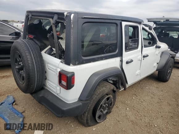 ✅ 2024 Jeep Wrangler Sport S • VIN: 1C4PJXDG9RW210344 • Lot: 85876365. Listed on Copart with 22,562 mi. Free auction sales archive from the USA and detailed vehicle history report at DreamBid. Image 3.