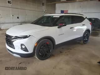 2020 Chevrolet Blazer LT z VIN 3GNKBJRS0LS654546, wystawiony jako Copart lot #81377705 z przebiegiem 33 288 mil mil oraz Czysty tytuł • Clean title. Historia ofert i sprzedaży dostępna na DreamBid. Obrazek 1.