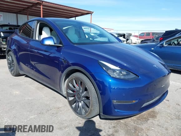 ✅ 2022 Tesla Model Y Performance • VIN: 7SAYGDEF5NF524131 • Lot: 43489139. Wystawiony na IAAI z przebiegiem 48 541 mil. Bezpłatny archiwum sprzedaży aukcyjnych z USA i szczegółowy raport historii pojazdu na DreamBid. Zdjęcie 1.