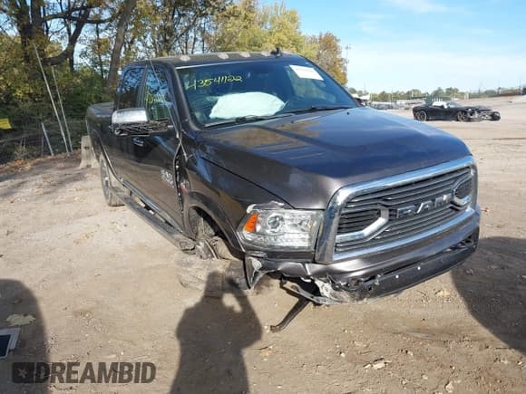 ✅ 2016 Ram 2500 Laramie Longhorn • VIN: 3C6UR5GL8GG134191 • Lot: 43541122. Listed on IAAI with 131,529 mi. Free auction sales archive from the USA and detailed vehicle history report at DreamBid. Image 1.
