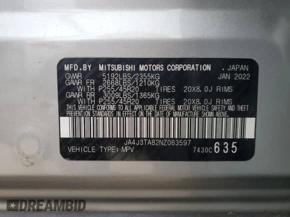 2022 Mitsubishi Outlander ES с VIN JA4J3TA82NZ063597, выставлен на аукционе Copart как лот 83817165 с пробегом 87 539 миль миль и Списание • Salvage title. История ставок и продаж доступна на DreamBid. Изображение 14.