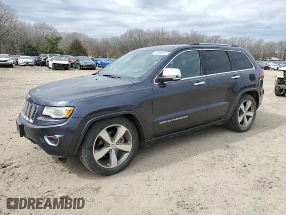 ✅ 2015 Jeep Grand Cherokee Overland • VIN: 1C4RJFCG1FC115844 • Lot: 47490555. Listed on Copart with 215,263 mi. Free auction sales archive from the USA and detailed vehicle history report at DreamBid. Image 1.
