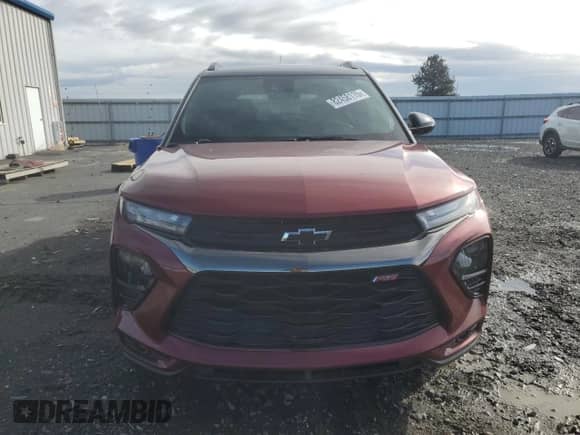 2022 Chevrolet TrailBlazer RS with VIN KL79MUSL8NB077105, listed as a Copart auction lot 82458115 with 21,382 mi miles and Salvage title. Bid and sale history available at DreamBid. Image 5.