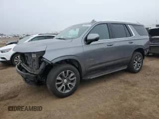 2022 Chevrolet Tahoe LT z VIN 1GNSKNKD6NR174018, wystawiony jako Copart lot #69866445 z przebiegiem 68 357 mil mil oraz Szkoda całkowita • Salvage title. Historia ofert i sprzedaży dostępna na DreamBid. Obrazek 1.