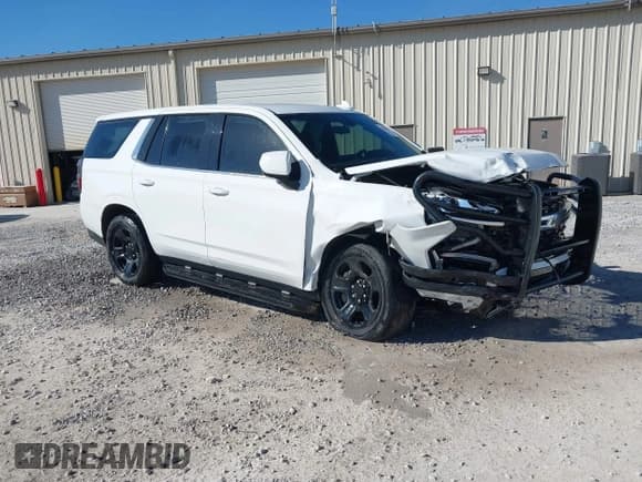 ✅ 2021 Chevrolet Tahoe Commercial • VIN: 1GNSCLEDXMR368174 • Lot: 43678076. Listed on IAAI with 55,323 mi. Free auction sales archive from the USA and detailed vehicle history report at DreamBid. Image 1.