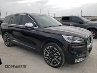 ✅ 2022 Lincoln Aviator Black Label • VIN: 5LM5J9XC8NGL15563 • Lot: 46224594. Listed on Copart with 24,519 mi. Free auction sales archive from the USA and detailed vehicle history report at DreamBid. Image 4.