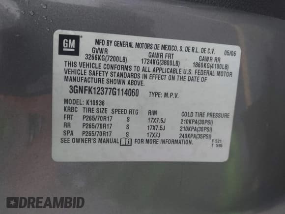 ✅ 2007 Chevrolet Avalanche LTZ • VIN: 3GNFK12377G114060 • Лот: 42663560. Опубликован ранее на IAAI с пробегом Не указан. Бесплатный доступ к архиву аукционных продаж из США и подробный отчёт об истории автомобиля на DreamBid. Изображение 9.