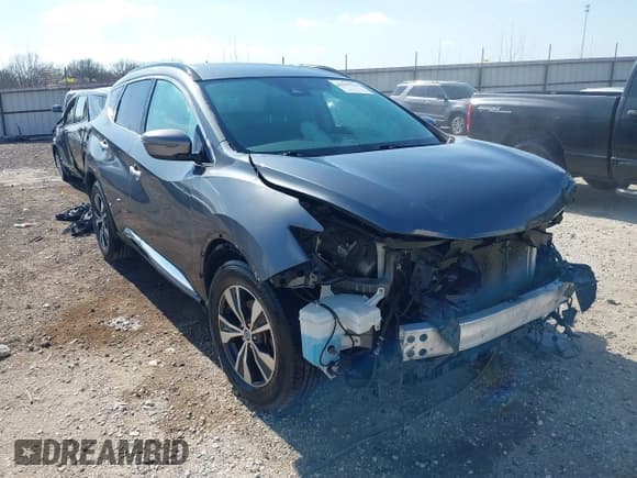 ✅ 2020 Nissan Murano SV • VIN: 5N1AZ2BJ1LN105855 • Lot: 41902524. Listed on IAAI with 121,598 mi. Free auction sales archive from the USA and detailed vehicle history report at DreamBid. Image 1.