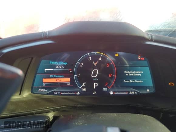 2023 Chevrolet Corvette 1LT z VIN 1G1YA2D4XP5114831, wystawiony jako Copart lot #76606204 z przebiegiem 2 358 mil mil oraz Nie do naprawy • Non repairable. Historia ofert i sprzedaży dostępna na DreamBid. Obrazek 9.