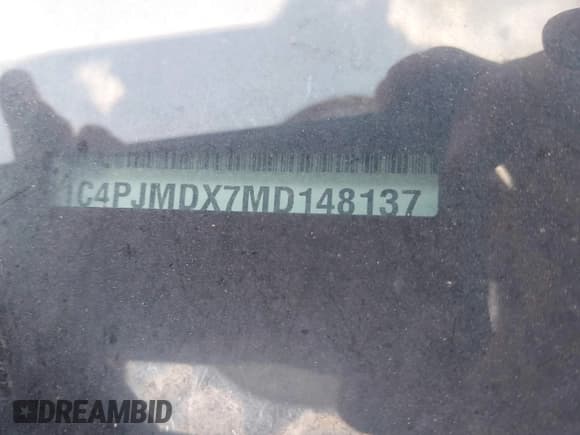 ✅ 2021 Jeep Cherokee Limited • VIN: 1C4PJMDX7MD148137 • Lot: 42734578. Listed on IAAI with 62,989 mi. Free auction sales archive from the USA and detailed vehicle history report at DreamBid. Image 9.