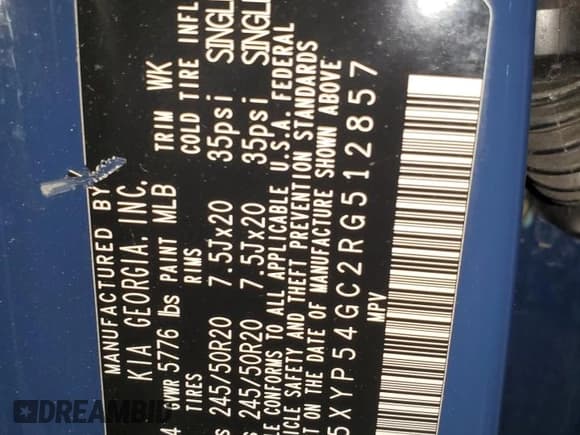 ✅ 2024 Kia Telluride SX • VIN: 5XYP54GC2RG512857 • Lot: 66913765. Listed on Copart with 51,451 mi. Free auction sales archive from the USA and detailed vehicle history report at DreamBid. Image 13.