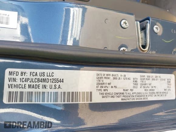 ✅ 2021 Jeep Cherokee Latitude • VIN: 1C4PJLCB4MD125544 • Lot: 43503257. Wystawiony na IAAI z przebiegiem 122 350 mil. Bezpłatny archiwum sprzedaży aukcyjnych z USA i szczegółowy raport historii pojazdu na DreamBid. Zdjęcie 9.