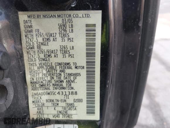 ✅ 2005 Nissan Frontier SE • VIN: 1N6AD06W35C431388 • Lot: 43828364. Wystawiony na IAAI z przebiegiem 212 032 mil. Bezpłatny archiwum sprzedaży aukcyjnych z USA i szczegółowy raport historii pojazdu na DreamBid. Zdjęcie 9.
