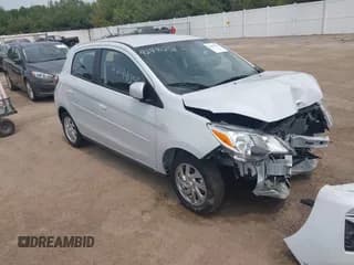 ✅ 2022 Mitsubishi Mirage ES • VIN: ML32AUHJ3NH008678 • Lot: 42441258. Listed on IAAI with 21,566 mi. Free auction sales archive from the USA and detailed vehicle history report at DreamBid. Image 1.