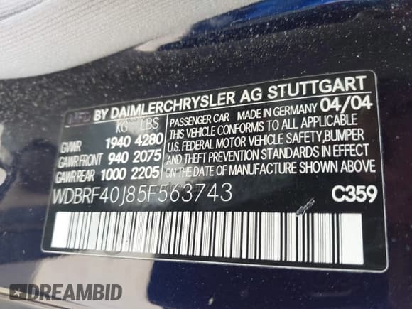 ✅ 2005 Mercedes-Benz C 230 Kompressor • VIN: WDBRF40J85F563743 • Lot: 42173922. Wystawiony na IAAI z przebiegiem 43 639 mil. Bezpłatny archiwum sprzedaży aukcyjnych z USA i szczegółowy raport historii pojazdu na DreamBid. Zdjęcie 9.