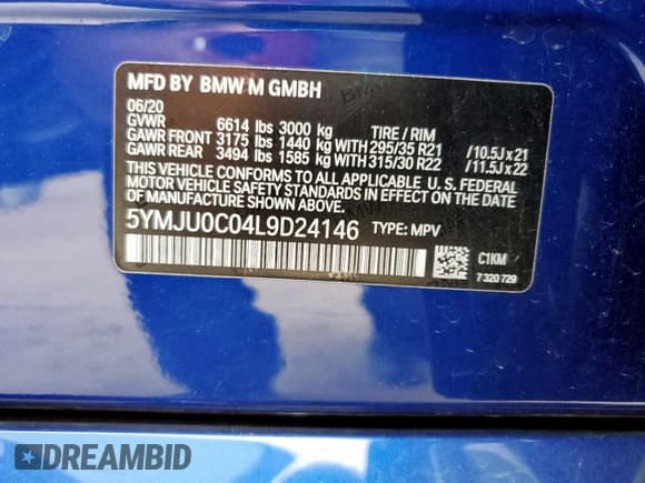 ✅ 2020 BMW X5 M Competition • VIN: 5YMJU0C04L9D24146 • Lot: 59639875. Wystawiony na Copart z przebiegiem 56 529 mil. Bezpłatny archiwum sprzedaży aukcyjnych z USA i szczegółowy raport historii pojazdu na DreamBid. Zdjęcie 13.