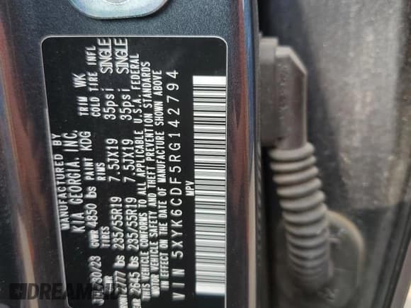 ✅ 2024 Kia Sportage X-Line • VIN: 5XYK6CDF5RG142794 • Lot: 68903155. Wystawiony na Copart z przebiegiem 55 582 mil. Bezpłatny archiwum sprzedaży aukcyjnych z USA i szczegółowy raport historii pojazdu na DreamBid. Zdjęcie 12.