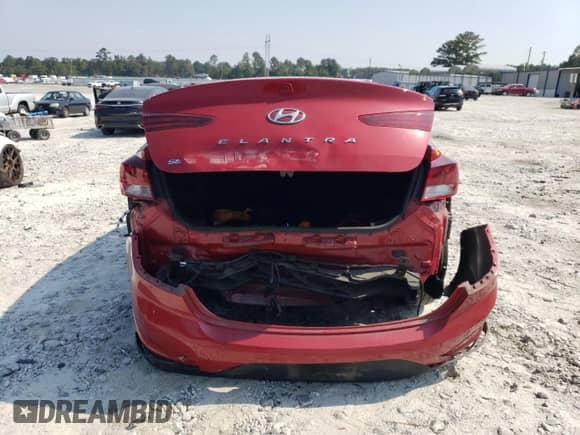 2020 Hyundai Elantra SE with VIN KMHD74LFXLU080341, listed as a Copart auction lot 81071985 with 42,038 mi miles and Salvage title. Bid and sale history available at DreamBid. Image 6.