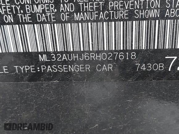 ✅ 2024 Mitsubishi Mirage ES • VIN: ML32AUHJ6RH027618 • Lot: 43683868. Listed on IAAI with 17,008 mi. Free auction sales archive from the USA and detailed vehicle history report at DreamBid. Image 9.