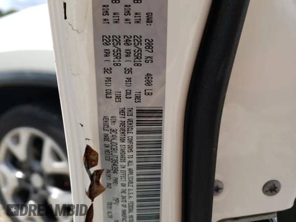 2018 Jeep Compass Limited с VIN 3C4NJDCB1JT354394, выставлен на аукционе Copart как лот 71119845 с пробегом 96 455 миль миль и Списание • Salvage title. История ставок и продаж доступна на DreamBid. Изображение 13.