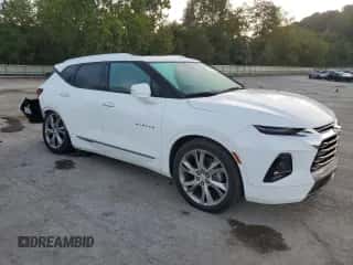 2019 Chevrolet Blazer Premier with VIN 3GNKBKRS8KS596853, listed as a Copart auction lot 72517054 with 61,123 mi miles and Salvage title. Bid and sale history available at DreamBid. Image 4.