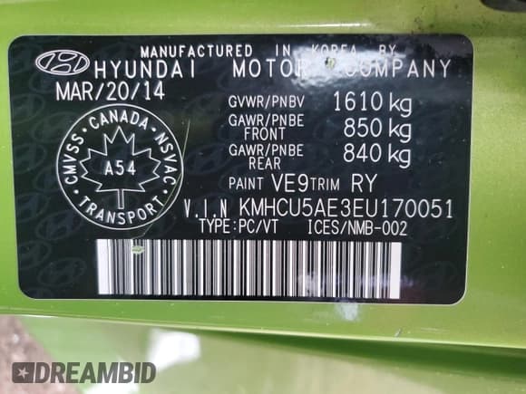 ✅ 2014 Hyundai Accent SE • VIN: KMHCU5AE3EU170051 • Лот: 71947814. Опубликован ранее на Copart с пробегом 181 700 миль. Бесплатный доступ к архиву аукционных продаж из США и подробный отчёт об истории автомобиля на DreamBid. Изображение 13.