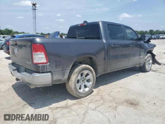 2022 Ram 1500 Lone Star with VIN 1C6SRFFT8NN419704, listed as a Copart auction lot 58213375 with 58,396 mi miles and Salvage title. Bid and sale history available at DreamBid. Image 3.