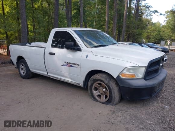 ✅ 2012 Ram 1500 ST • VIN: 3C6JD6DP0CG207224 • Lot: 43329506. Listed on IAAI with 274,825 mi. Free auction sales archive from the USA and detailed vehicle history report at DreamBid. Image 1.
