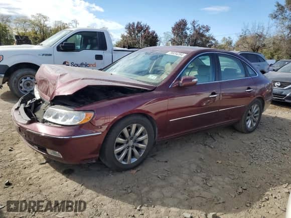 2009 Hyundai Azera Limited with VIN KMHFC46F69A372224, listed as a Copart auction lot 78834284 with 79,758 mi miles and Salvage title. Bid and sale history available at DreamBid. Image 1.