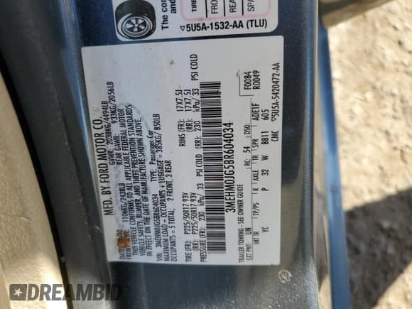 ✅ 2011 Mercury Milan Premier • VIN: 3MEHM0JG5BR604034 • Lot: 41367775. Listed on Copart with 139,372 mi. Free auction sales archive from the USA and detailed vehicle history report at DreamBid. Image 13.