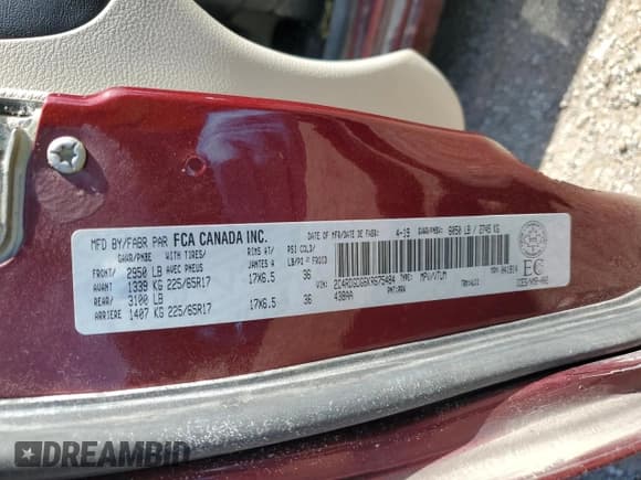 ✅ 2019 Dodge Grand Caravan Crew • VIN: 2C4RDGDG6KR675484 • Lot: 69269625. Wystawiony na Copart z przebiegiem 191 815 mil. Bezpłatny archiwum sprzedaży aukcyjnych z USA i szczegółowy raport historii pojazdu na DreamBid. Zdjęcie 13.