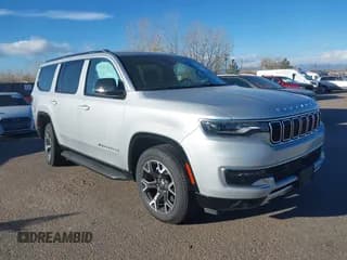 ✅ 2024 Jeep Wagoneer Series III • VIN: 1C4SJVDP0RS168409 • Lot: 43762559. Listed on IAAI with 38,255 mi. Free auction sales archive from the USA and detailed vehicle history report at DreamBid. Image 1.