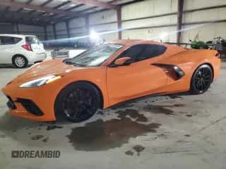 2023 Chevrolet Corvette 2LT z VIN 1G1YB2D40P5138245, wystawiony jako Copart lot #69765434 z przebiegiem 4 578 mil mil oraz Szkoda całkowita • Salvage title. Historia ofert i sprzedaży dostępna na DreamBid. Obrazek 1.