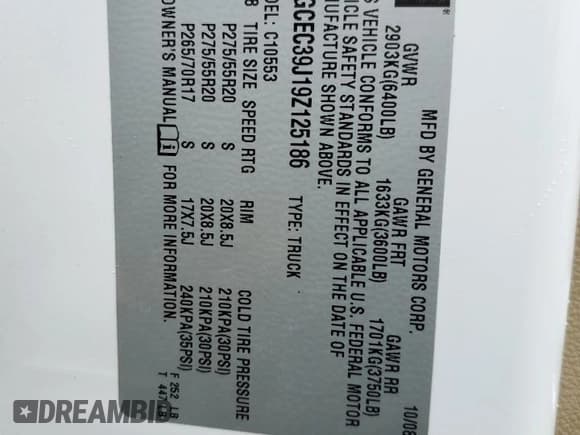 ✅ 2009 Chevrolet Silverado 1500 • VIN: 1GCEC39J19Z125186 • Lot: 87633015. Listed on Copart with Not provided. Free auction sales archive from the USA and detailed vehicle history report at DreamBid. Image 12.