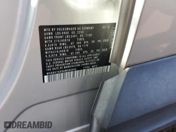 ✅ 2016 Volkswagen Tiguan SEL • VIN: WVGBV7AX0GW585695 • Lot: 90780225. Wystawiony na Copart z przebiegiem 85 886 mil. Bezpłatny archiwum sprzedaży aukcyjnych z USA i szczegółowy raport historii pojazdu na DreamBid. Zdjęcie 13.