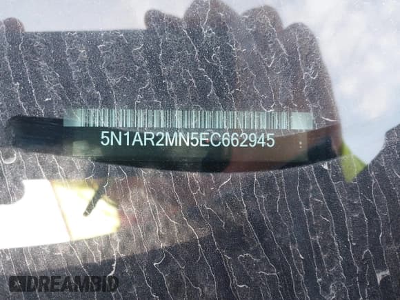 ✅ 2014 Nissan Pathfinder SL • VIN: 5N1AR2MN5EC662945 • Lot: 40799859. Listed on IAAI with 175,782 mi. Free auction sales archive from the USA and detailed vehicle history report at DreamBid. Image 9.